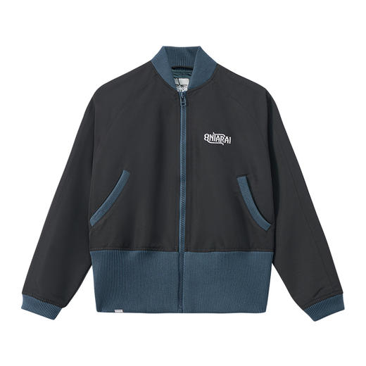 ONIARAI/鬼洗25秋季黑标和谐共处标语图腾高腰棒球外套女 A340015 商品图3