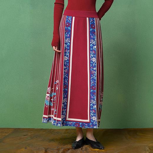 【林栖设计小店】（现货）马面裙绵羊毛新中式2025秋冬新款毛织半身裙1954116 商品图1