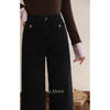 鹿向南「馥郁玫瑰」黑色休闲宽松阔腿牛仔裤女早秋新款显瘦长裤女 商品缩略图3