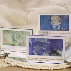 海明威/毛姆/赫尔曼梅尔维尔 肖像透卡冰箱贴 文艺青年生日礼物