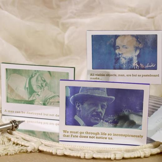 海明威/毛姆/赫尔曼梅尔维尔 肖像透卡冰箱贴 文艺青年生日礼物 商品图0