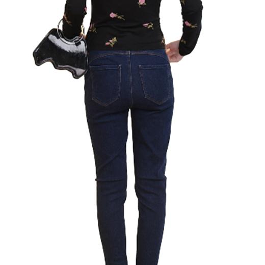 MAXRIENY复古优雅小脚牛仔裤2025秋冬新款腰头双扣设计长裤显瘦(货号:MC88PA799) 商品图2