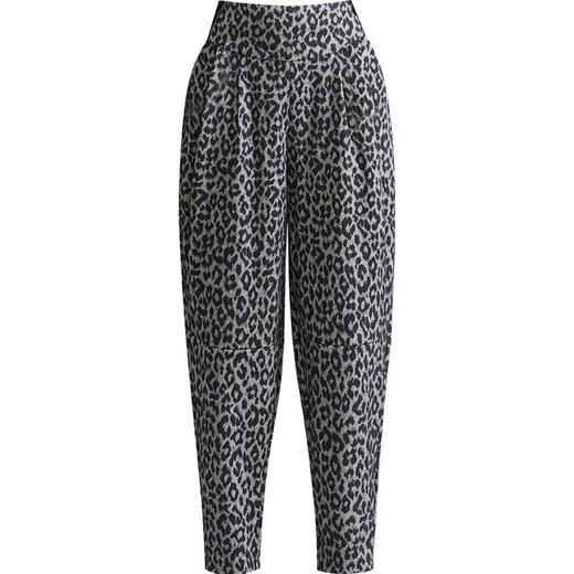 XBMY-F508时尚豹纹印花花苞裤女秋季2025年新款韩版气质高腰女士潮流裤子 商品图4