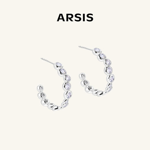 ARSIS｜流光系列 泡泡波浪耳圈 商品图1
