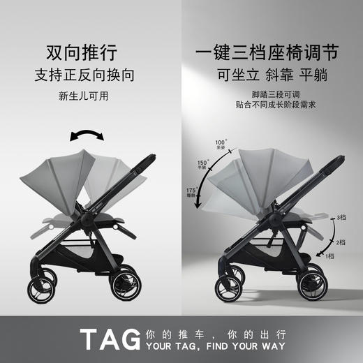德国ABC DESIGN TAG 推车  新生儿双向座椅三挡调节 0-4岁 商品图3