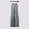 MAXRIENY精致日常感极简休闲阔腿长裤25夏高腰长款通勤西裤直筒裤(货号:MF86TR252) 商品缩略图4