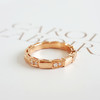 【95新】BVLGARI宝格丽Serpenti Viper系列353272/AN857896 18K玫瑰金窄版半钻蛇骨戒指55号中性款010925NJS09 现售价：14300 商品缩略图3
