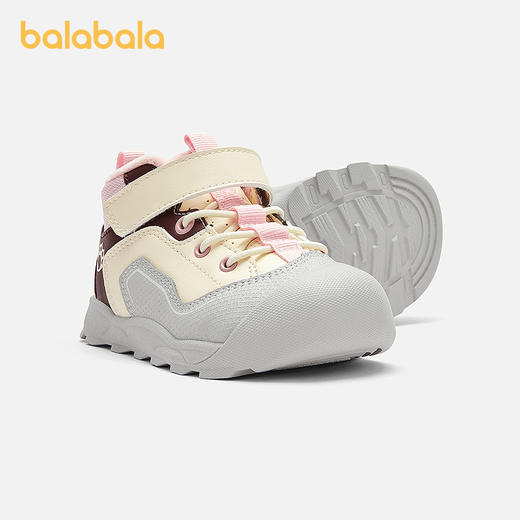 巴拉巴拉童鞋儿童学步鞋男女童宝宝鞋子2025新春秋高帮鞋加绒保暖 商品图1
