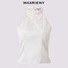 MAXRIENY【商场同款】25夏季新款宫廷挂脖上衣白色复古圆领气质无袖(货号:MF86TP011) 商品缩略图4