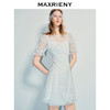 MAXRIENY25年夏季新款国风优雅刺绣重工连衣裙收腰泡泡袖绣花裙子(货号:MF86DR253) 商品缩略图2