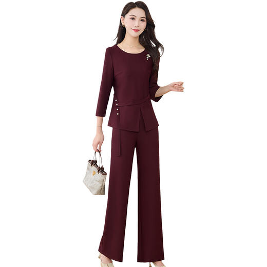 XYKL-25B01气质时尚套装女秋季新款2025年韩版修身拼接女士优雅轻熟风两件套 商品图4