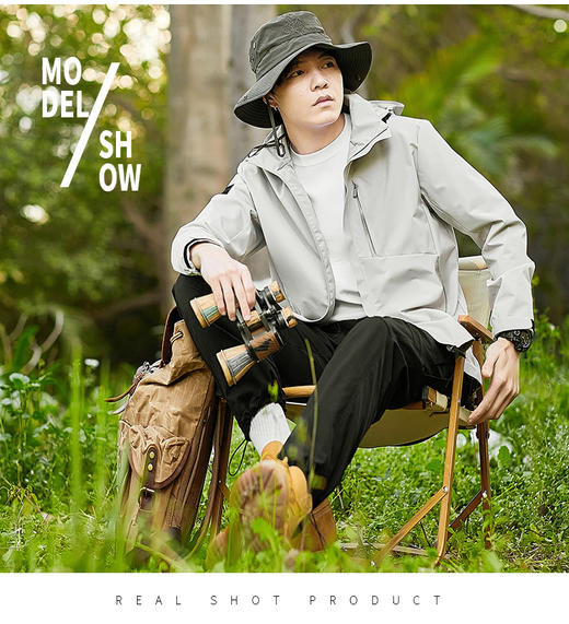 山系春秋户外休闲防水冲锋衣男薄款士防护外套BS230311-T 商品图4