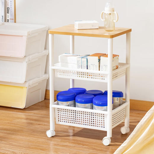 天马（TENMA）宜得利家居 厨房置物架果蔬储物篮浴室夹缝收纳架可移动式置物筐 商品图5