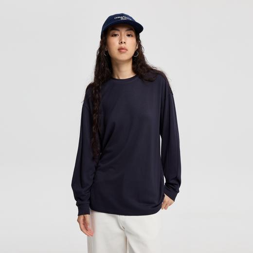 oneup兔毛弯刀袖宽松T恤 商品图2