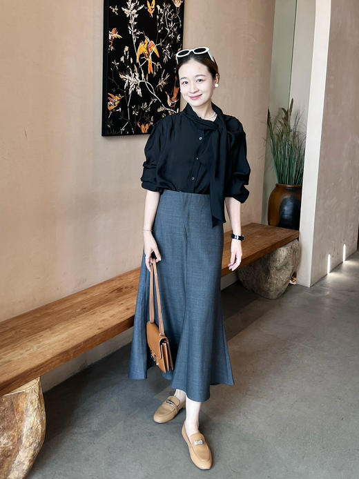 2509115    斜门襟鱼尾羊毛半裙 商品图7