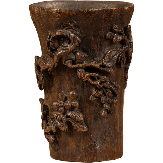 清	沉香木雕梅花纹爵杯 商品图5