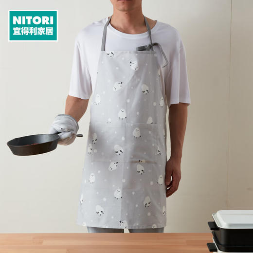  家用厨房清洁做饭套头围裙全棉衣围裙小肥啾 商品图0