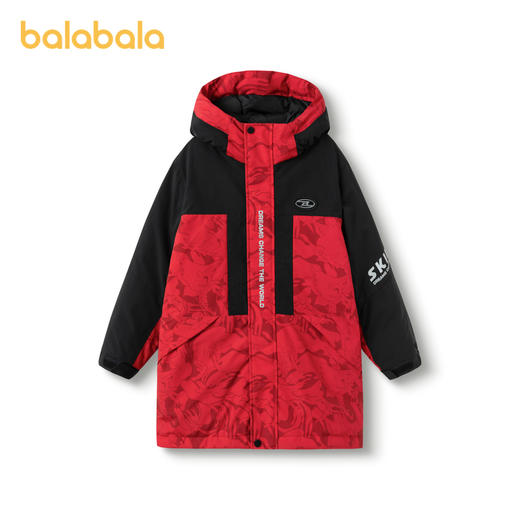 巴拉巴拉童装儿童羽绒服男童冬季中长款防护保暖上衣加厚舒适户外 商品图4