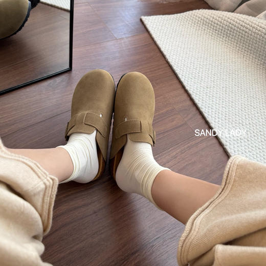 【  sandy.lady大地色系复古半包勃肯拖】百搭舒适 复古法师半包拖鞋 时尚外穿平底鞋 商品图3