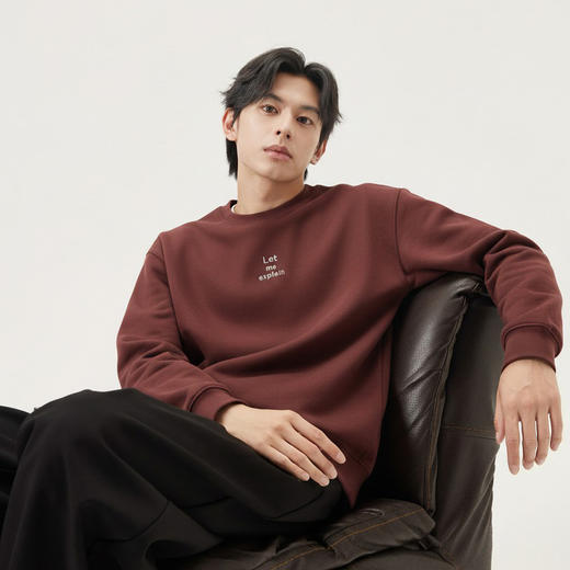 gxg.jeans男装 多色字母绣花休闲基础圆领卫衣男生 25年秋热卖 商品图1