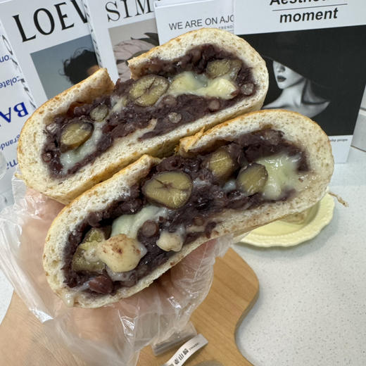 栗子红豆麻薯软欧（半个） 商品图0