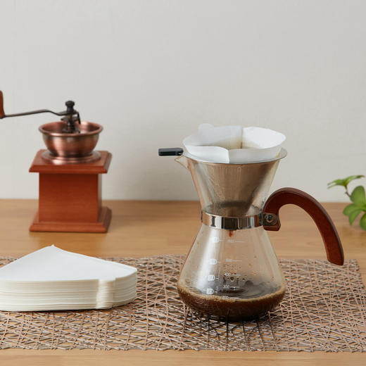  原木浆便携滴漏式手冲咖啡粉过滤纸圆锥形梯形 商品图3