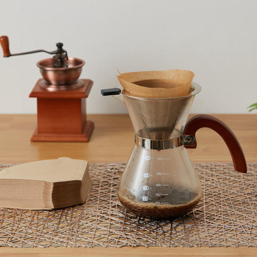  原木浆便携滴漏式手冲咖啡粉过滤纸圆锥形梯形 商品图8