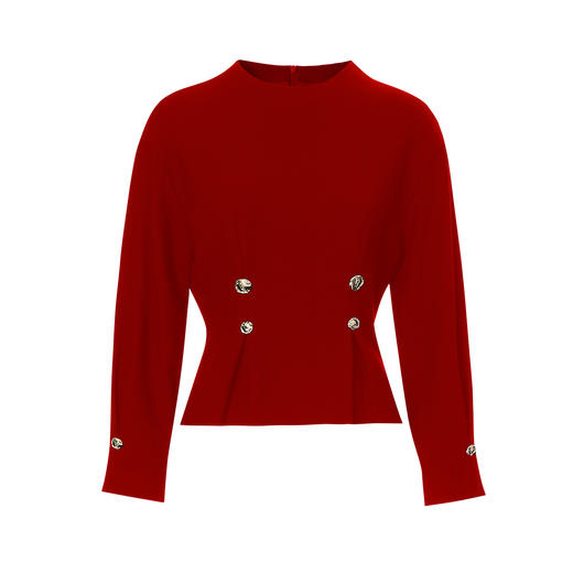 EITIE爱特爱冬季新款经典气质优雅通勤大气圆领收腰显瘦上衣8013701 商品图11