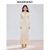 MAXRIENY精致优雅感毛针织连衣裙2025年秋季新款温柔风长裙(货号:MS85DR778) 商品缩略图1