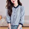 KQL 369H9806韩版设计感拼色圆点长袖衬衫女减龄 商品缩略图3