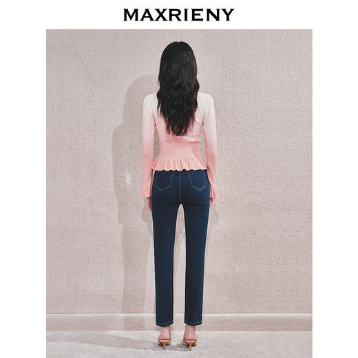 MAXRIENY秋冬中国风显瘦毛针织衫修身气质打底衫长袖中式(货号:MS85SW518) 商品图3