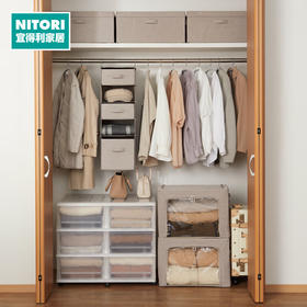 衣柜整理衣物储物箱整理箱可折叠衣服用带窗收纳箱