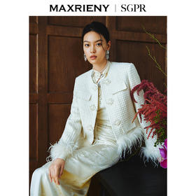 MAXRIENY2025冬季新品贵雅新中式盘扣小香风千金羽绒服短款外套(货号:MS85DC518)