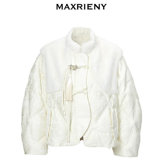 MAXRIENY【商场同款】仙美新中式羽绒服秋冬国风盘扣绣花外套女(货号:MC88DC515) 商品图3