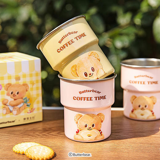 摩登主妇&黄油小熊 咖啡杯不锈钢露营杯子外出携带水杯马克杯 商品图1