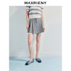 MAXRIENY精致日常风a字撞色百褶裙裤25夏款学院风高知灰色裤裙(货号:MF86PA007) 商品缩略图1