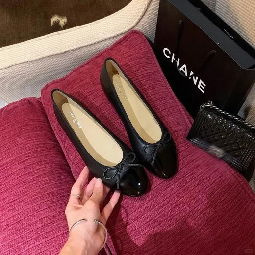 复古小羊皮（内衬含有羊皮）平底鞋--小香风浅口湖蝶结 商品图3