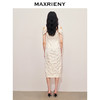 MAXRIENY复古优雅气质感收腰开叉钉珠连衣裙(货号:MS85DR073) 商品缩略图2