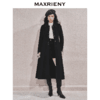 MAXRIENY极简赫本风绵羊毛大衣女24秋新款法式复古中长款伞摆外套(货号:MS85CT765) 商品缩略图1