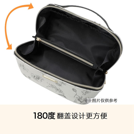  便携护肤品化妆品收纳包洗漱洗浴包黑白花纹 商品图2