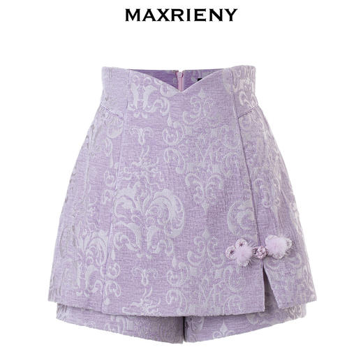 MAXRIENY【商场同款】新中式新款气质短裤高腰裙裤24年冬(货号:MC88PA796) 商品图3