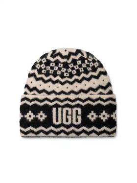 2楼UGG舒适保暖休闲圆顶时尚粗罗纹毛线针织帽 吊牌价599