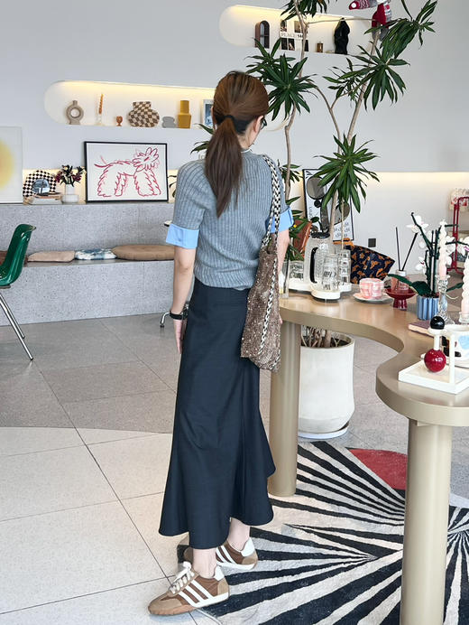 2509115    斜门襟鱼尾羊毛半裙 商品图3