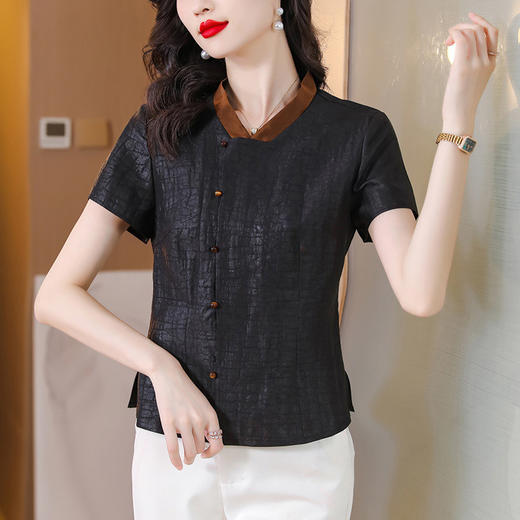 贵夫人上衣女2025夏新款修身国际大牌衬衫 商品图0