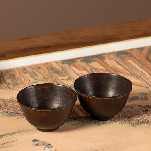 清	紫檀杯（一对） 商品图0