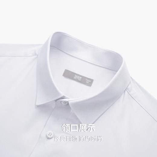 圣得西男士扛皱免烫休闲长袖衬衫2025秋季新款易打理纯色百搭上衣 商品图6