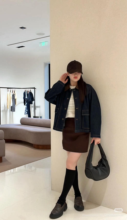 95-4 独家圆正 灯芯绒领牛仔外套 我穿38码很宽松 商品图8