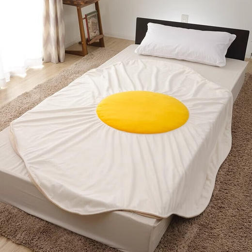 可爱新奇煎蛋造型盖毯午睡毛毯 商品图0