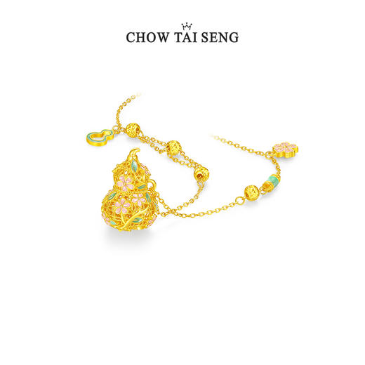 周大生福禄桃华葫芦项链纯银2025新款国风高级感锁骨链生日礼物女 商品图1