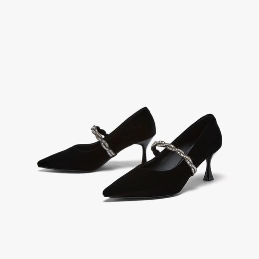 【云粉节】  BF楼百思图2026春季新款优雅玛丽珍鞋细跟高跟鞋女单鞋W9520AQ6吊牌价669.现价399 商品图4